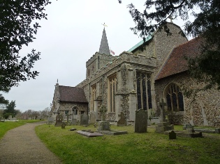The parish church in Great Bardfield. 