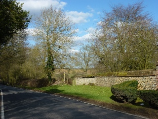 The road by Great Leighs Church.