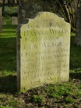 Hannah Weald memorial