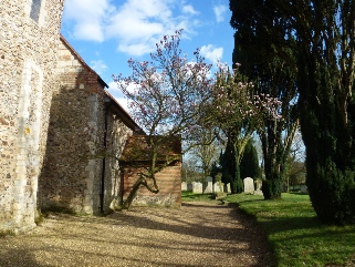 Entrance to the church in Great Leighs