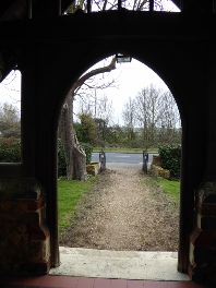 The doorway of Steeple Church.