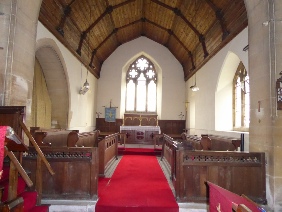 The interior of Steeple Church.